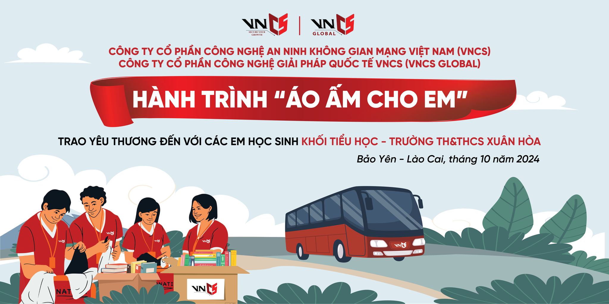 VNCS Global trao yêu thương đến các em học sinh tại Bảo Yên, Lào Cai trong hành trình “Áo ấm cho em”