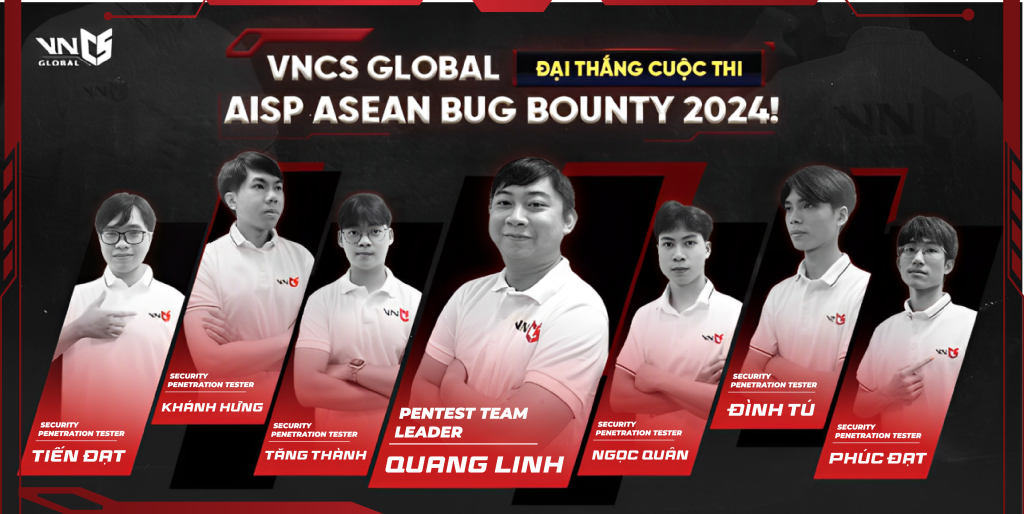 VNCS Global đại thắng TOP 3 tại AISP ASEAN Bug Bounty 2024