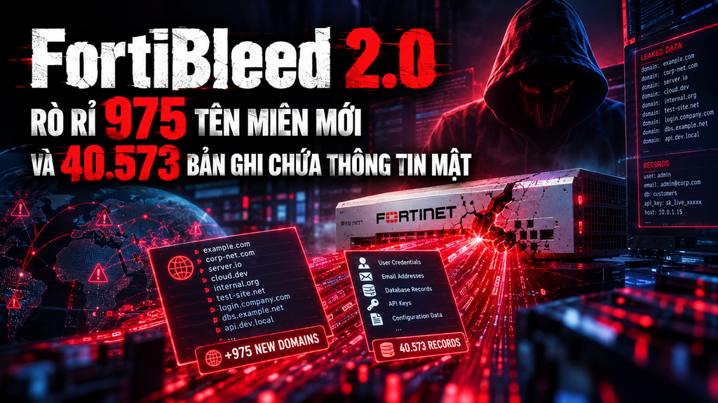 FortiBleed 2.0: Rò rỉ 975 tên miền mới và 40.573 bản ghi chứa thông tin mật
